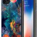 CARLOCA Compatible with iPhone 11 Case,Aquatic Green Nebula for iPhone 11 Cases for Men Boys,Graphic Design Shockproof Anti-Scratch Hard Back Case