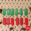 24pcs Large Christmas Bows for Gift Wrapping, 5 inch Wide Xmas Pull Bows for Presents, Gift Baskets, Christmas Tree, Wine Bottles, Christmas Decorations (red and Green)