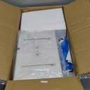 VOLDRA Toilet Paper Holder Stand with Shelf, Free Standing Toilet Paper Roll Holder with Wipes Storage Drawer Heavy Duty Floor Bathroom Tissue Holder Freestanding No Drill Tp Holder for 7 Rolls(White)