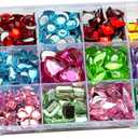 DISSONA Self Adhesive Gems Jewels for Kids Crafts Rhinestones Jumbo Crystal Stickers10 Shapes DIY Size :10mm to 20mm with Glue Stickers in Flat Back for Arts & Crafts Projects (500) Color at Random