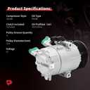 PHOBOOS A/C Compressor with Clutch Compatible with Kia Forte 2014-2018 1.8L/2.0L; Forte Koup 2014-2017, Forte5 2014-2018 & Hyundai Elantra GT 2013-2017, 2.0L, Fast Cooling, Ref.CO29274C