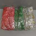 FUSHENMU 300g/10.6oz Christmas Raffia Paper Confetti Shred,Red Green Gold Cut Paper Grass Filler Paper for Gift Wrapping Craft DIY Gift Bag Box Filling Party Home Decoration