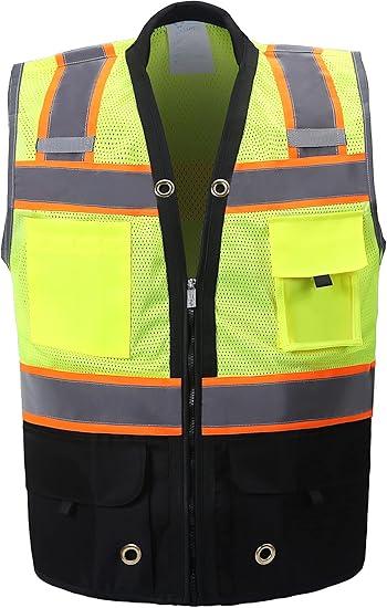 Shine Bright Safety Vest - High Visibility with Reflective Straps and Pockets – Premium, Soft, Durable, and Breathable XL