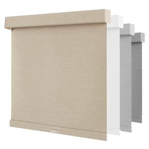 NUTRO CHILL Blackout Window Blinds Cordless, Spring System Window Shades with UV Protection Thermal Insulated Linen Fabric, Roller Blinds for Home Office(44''x72'', Beige)