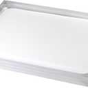 IZOD - Vanity Tray, Durable Countertop Accessories, Sleek Resin Organizer, Modern Home Decor (Marina Collection, White) (8.8" x 2.5" x 11.4")