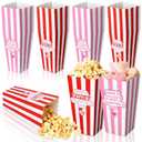 100 Pieces 16 Ounce Valentine's Day Popcorn Boxes Have a Poppin Valentine's Day Love Heart Candy Goodie Boxes Cardboard Popcorn Container for Classroom School Class Party Favor