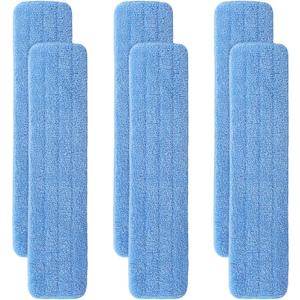 36" Microfiber Pad for Rubbermaid Commercial 36 Inch Mop Head - 6 Pack Replacement Wet & Dry Commercial Reusable Cleaning Mop Refills Fit for Any Microfiber Flat Mop System 36"
