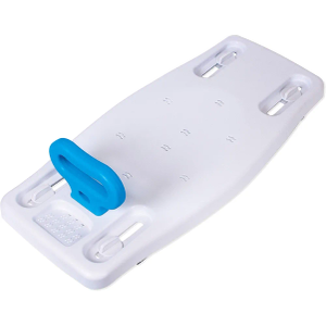 Carex Portable Shower Bench - Shower Bath Seat - Fits tub having width in the range of 19"-28". Comfortable Contoured Seating Area with 300 Pound Weight Capacity, Portable and Easy to Store