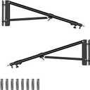 2 PCS Wall-Mounted Boom Arm for Ring Light, Monolight, Softbox, Umbrella, Reflector, Support 160 Degree Rotation, Max Length 67in/169cm