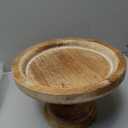 SOFE 11" Rustic Cake Stand, Round Vintage Cup Cake Stand, Natural Wood Cake Stand with Pedestal Dessert Display, Farmhouse Cake Holder Perfect for Weddings, Birthdays and Country Decor (10.6" x 10.6" x 6.7", Brown)