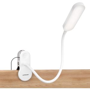 LEPOWER Clip on Light, 60 LED Reading Lights for Books in Bed, with 25+ Lighting Options, 3 Timer, Night Light Function, Eye-Caring Book Light for Reading in Bed, Headboard, Bedroom, White