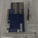 10Gtek 2-Port M.2 NVMe Adapter M-Key, PCIe X8 Gen3. Requires Motherboard BIOS Support for Bifurcation (2x M.2 (M Key))
