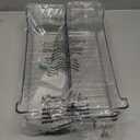 iDesign Stackable Plastic Pantry Bin with Handles for Cabinets or Fridge, Set of 2, Clear, Made in USA