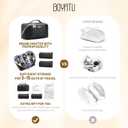 BOYATU Travel Makeup Bag Organizer: 3 Pcs Set Large Capacity Cosmetic Bags Holds 1020 100ml Full-Size Bottles for 315 Day Trips - 180Open-Flat Make up Case 3-sec touch-up - Toiletry Bag Gift Women