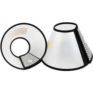 Flexible Plastic Cone for After-Surgery Recovery, Adjustable E-Collar for Large/Medium/Small Dogs and Cats