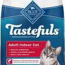 Blue Buffalo Tastefuls Natural Dry Food for Adult Indoor Cats, Salmon & Brown Rice Recipe, 3-lb. Resealable Bag (3 Pound (Pack of 1))