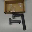 Toilet Paper Holder, Wall Mounted Post Pivoting Square Tissue Holders Roll Holder Hangers for Bathroom, Commercial Toilet Paper Dispenser, Matte Black