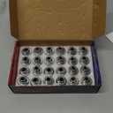 M12x1.5 Lug Nuts with Mag Flat Seat 24 pcs 13/16" 21mm Hex 1.46x1.18 Chrome Wheel Lug Nut Compatible with Tacoma 4Runner FJ Cruiser Corolla