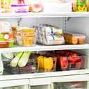 Sorbus Fridge Bins and Freezer Bins Refrigerator Organizer Stackable Food Storage Containers BPA-Free Drawer Organizers for Refrigerator Freezer and Pantry, Size: 6 pack, 
Color	Clear
Material	Plastic
Product Dimensions	17.5"L x 14"W x 4.5"H
Item Weight	2.57 kg