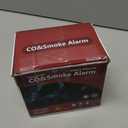 2 Pack Smoke and Carbon Monoxide Detector,Smoke Detector Carbon Monoxide Detector Combo with Batteries,Fire Alarm Smoke Detector with Test Button and Digital Display