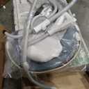 Ingenuity SimpleComfort Compact Baby Swing, Rotating Seat Swings in 3 Directions, 6 Speeds, 8 Melodies & 3 Nature Sounds, Ages 0-9 Months, Up to 20 Pounds - Chambray