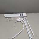Household Essentials Hinge-It Clutterbuster Valet Family Towel Bar, White