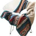 UKELER Fleece Bed Throws 50 x 60 Inch Boho Warm Soft Fluffy Bohemian Throw Blanket for Couch Sofa Office Camping Travel