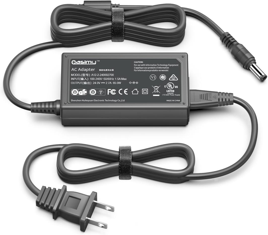 24V 2.5A Adapter Compatible with Kodak PD-450 PD-450W PD460 PD-460 PD-460B PD460W PD-480 PD-480W PD450 PD450W PD480 PD480W Kodak EasyShare Series 3 PD3 Instant Photo Printer Dock Power Supply