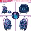 3PCS Rolling Backpack 18" for Girls Boys with Lunch Bag Pencil Case School Bags