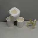 SIEBOLD Utensil Caddy for Weddings and Parties, Sturdy Metal and Ceramics, Decorate Kitchen and Dining Table, White gold, S0017