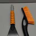 EcoNour 27" Aluminum Ice Scrapers for Car Windshield | Car Snow Scraper Window and Snow Brush with Ergonomic Foam Grip Winter Accessories (Orange)