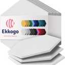 Acoustic Panels - 12-Pack Soundproof Wall Panels, 12"X10.4"X0.4", High Density Sound Dampening - White Hexagon