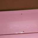 Pamray 43 Inch L Shaped Computer Desk with Reversible Side Storage Shelves, Small Corner Desk for Small Space Home Office,Writing Study Table PC Desk for Bedroom,Pink with White Leg