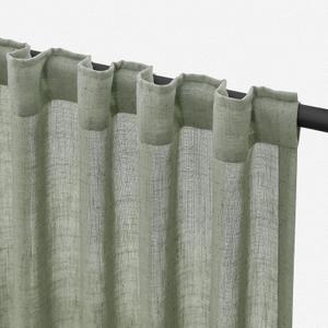 Sage Green Curtains 84 inch Length 2 Panels for Bedroom Back Tab Light Filtering Semi Sheer Drapes Linen Textured Light Green Airy Modern Farmhouse Living Room Sage Aesthetic Decor
