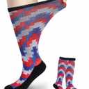 Diabetic Socks for Women & Men Extra Wide, Over The Calf Non Binding Lymphedema Neuropathy Swollen Feet for Women Men (Large, M-digital-1pair)