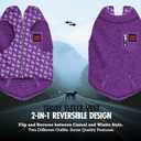 Tuff Pupper Reversible Fleece Sweater Vest for Dogs | Lightweight Comfortable Insulated Jacket | Front Zip Closure | Machine Washable | Built-in Leash Hole | Sizes for All Breeds (Small, Purple)