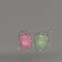 Nutty Toys Squishy Cat Set - 2" Soft Silicone Kawaii Kitties, Top Stress Relief Toy 2026 Unique Gifts for Teens Kids Women Men Adults Best Teenage Girls Teen Boy Tween Valentines Day, Easter Gift Idea (Pink/ Green)