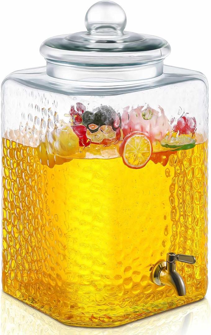 1 Pack 5 Gallon Glass Water Drink Dispenser for Parties