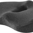 Cabilock Lower Back Memory Seat Cushion for Office Chair Car Seat Ergonomic Design Non- Breathable for Hours of Sitting Deep (Grey)