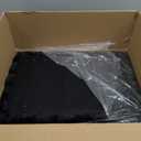 Wimarsbon Storage Ottoman, Vanity Stools with Metal Legs, 16.5" x 11.8" x 18" Modern Faux Mink Fur Footstool, Makeup Chair with Anti-Slip Feet, Accent Table,Footrest,Storage Bench for Bedroom (Black)