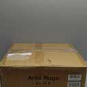 zesthome 8x10 Area Rugs for Living Room,Non-Slip Backing Washable Rugs,Vintage Large Area RugStain Resistant Home Decor Rug (Orange,8'x10')