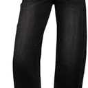 Sidefeel Women's Baggy Jeans High Waisted Stretchy Wide Leg Jeans Color Block Patchwork Barrel Loose Denim Pants Size 14