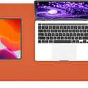 Leather Desk Pad Blotter,Wolaile 36x17 inch Big Keyboard Mouse Pad,Waterproof Non-Slip Writing Desk Computer Mat Desktop Protector for Office Home,Ivory White (Orange)