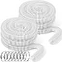 2 Sets Dust Collection Hose 2 1/2" x 20' Heavy Puncture Resistant PVC Dust Collection Hose with 8 Carbon Steel Wire Coil for Woodworking, Workshops, Collectors