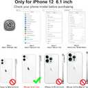 ZHK 360 Rotatable Ring for iPhone 12/12 Pro Case Magnetic, [Military Grade Drop Proof] [Translucent Frosted Back Panel] Slim Non-Slip Matte Phone Case for iPhone 12/12 Pro 6.1'', Space Black