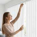 12 Pack 82.5" White Vertical Blind Replacement Slats PVC Vertical Window Blinds UV Resistant Verticals Window Blinds for Sliding Doors & Windows