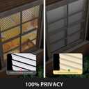 UNISHADES No Drill Blinds for Windows 1" Vinyl L-Shaped Slats Cordless Mini Blinds for Home, for Window Size 46" W × 48" H Beige