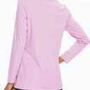 Boladeci Women's Swim Shirts Long Sleeve V Neck T Shirts UPF 50+ Sun Protection Quick Dry Rash Guard (Pink, XXL)