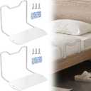 Mattress Slide Stopper Fit Wooden Bed Frame,Mattress Retainer Bar from Sliding,Anti Bed Sliding Holder in Place(Black,3.93" H,2Pack)