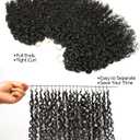 BEEOS Human Crochet Hair Burmese Curly 160g, Pre-Separated Feather Crochet Human Hair for Women, Detangle Easily and Reusable 16 Inch Natural Black